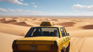 砂漠のタクシー