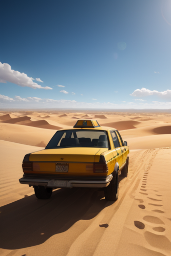 砂漠のタクシー