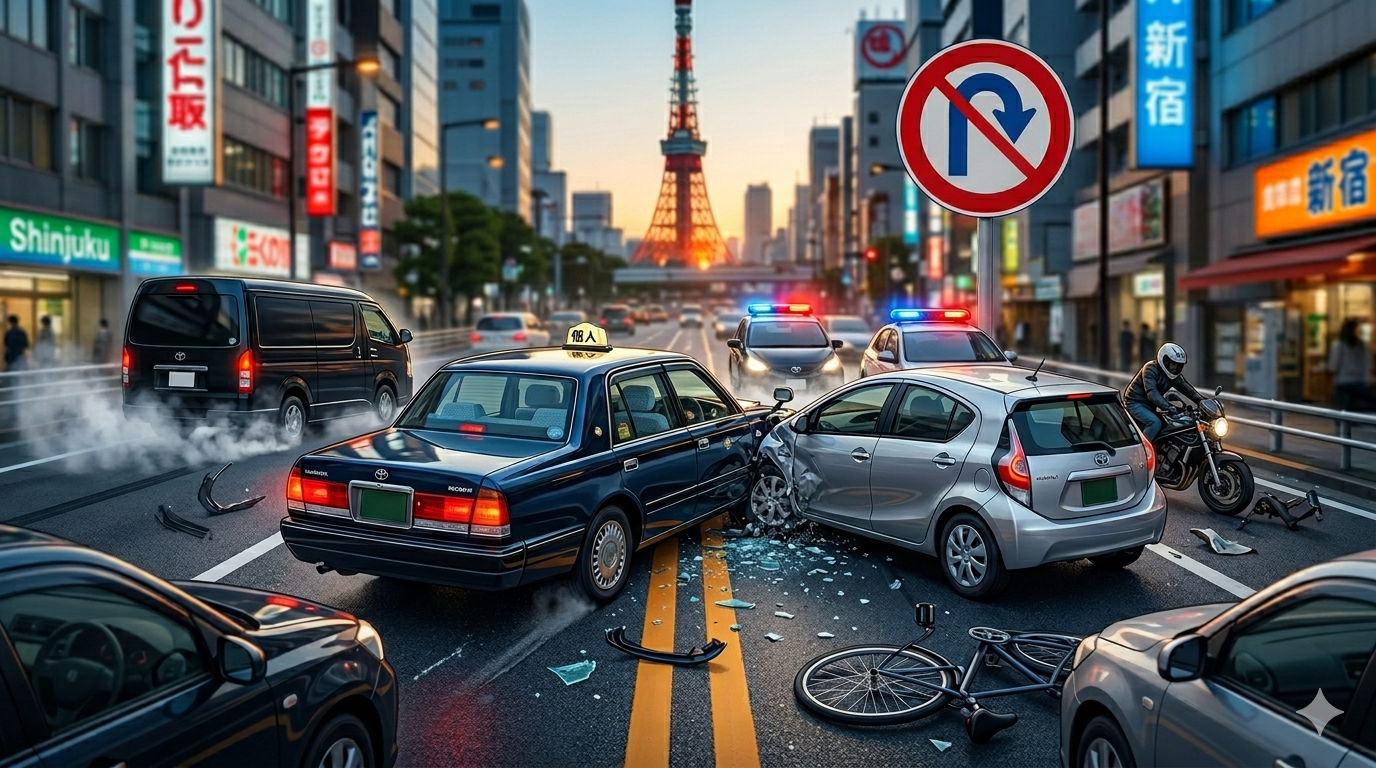 Uターン事故画像